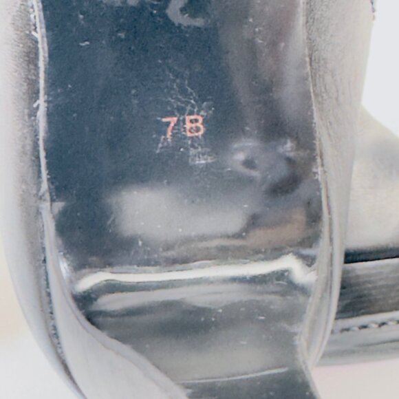TALBOTS Women's Shoes Black Leather Heels Platform Ankle Boots Size 7B - Picture 6 of 14